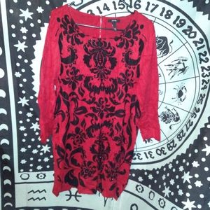 Alfani Large Red & Black sweater dress